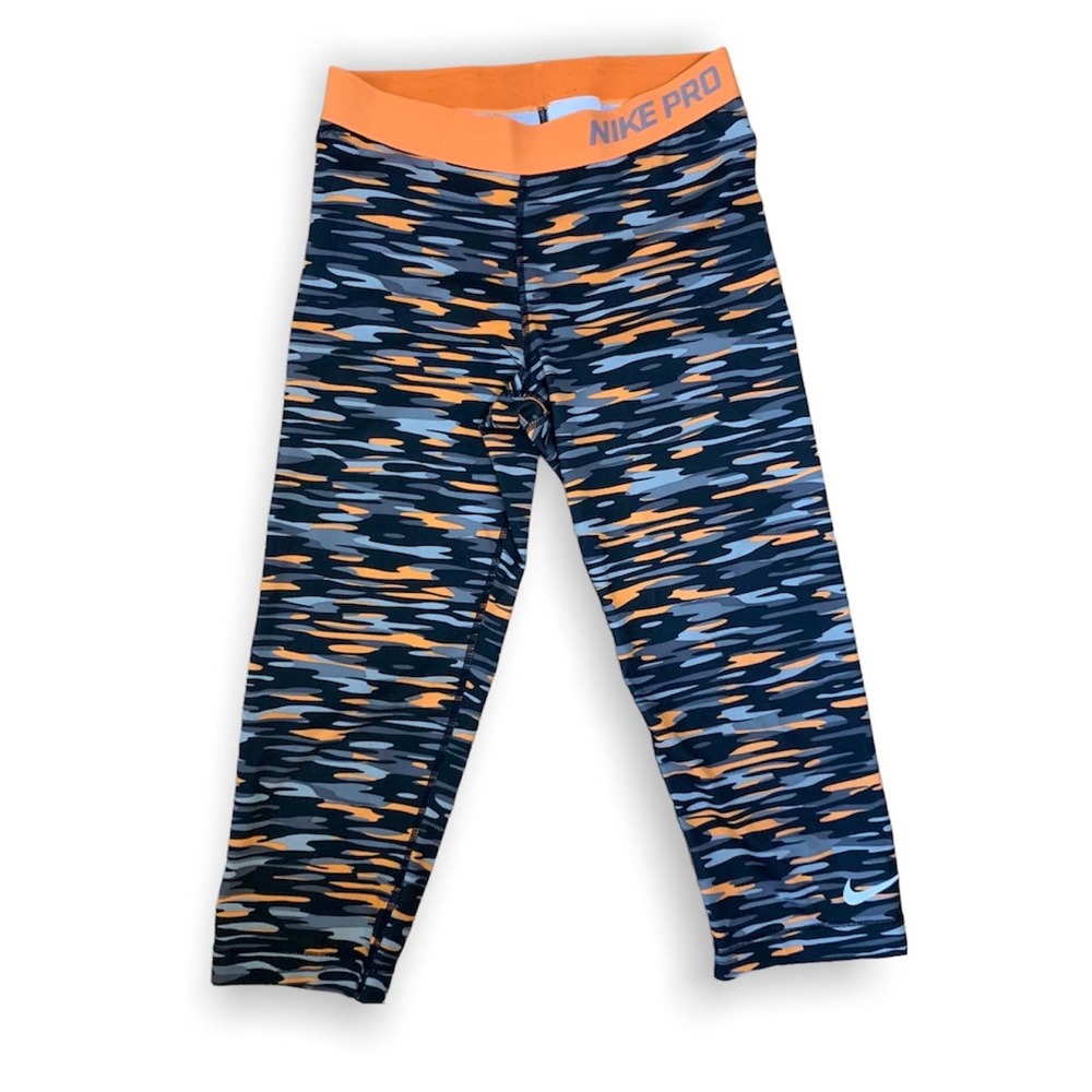 Nike Pro Orange Leggings Crop Women's Medium